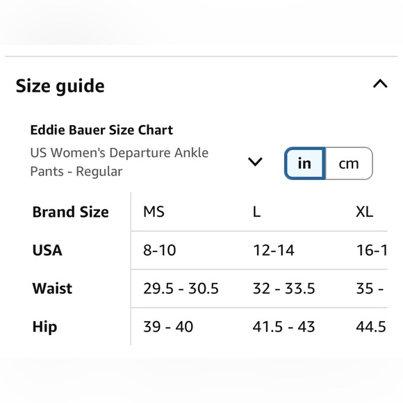 New Eddie Bauer Women's Adventurer Stretch Ripstop Ankle Pants Woman’s 14 Blue - Picture 11 of 11